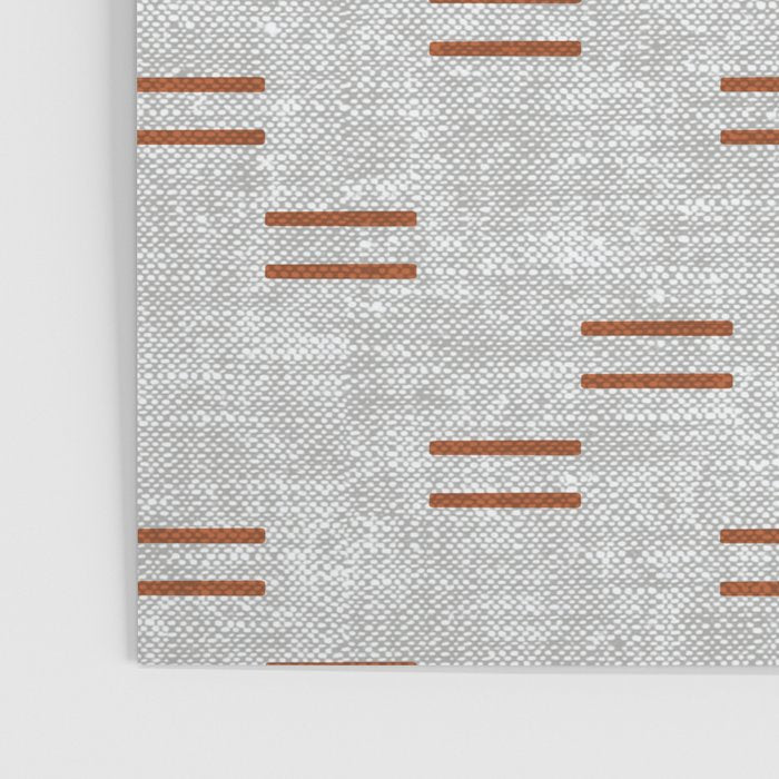 double dash - rust on greige Poster Gallery Image 3