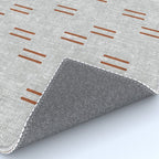 double dash - rust on greige Rug Gallery Image 4