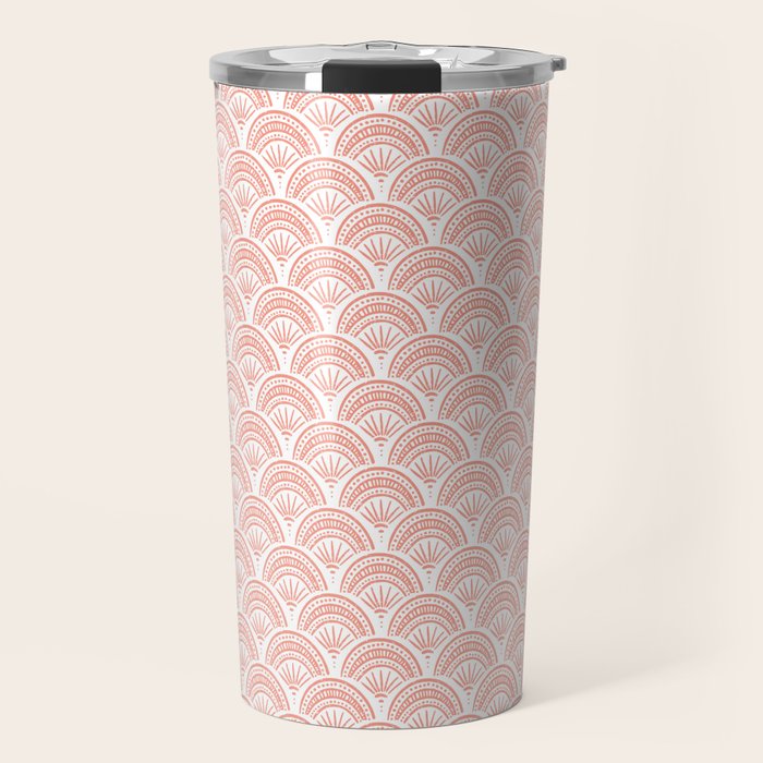Coastal Deco . Coral Travel Mug Gallery Image 1