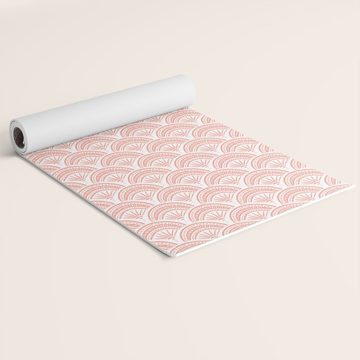 Coastal Deco . Coral Yoga Mat Gallery Image 2