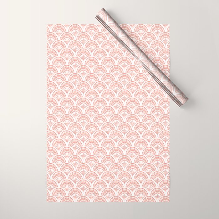Coastal Deco . Coral Wrapping Paper Gallery Image 1