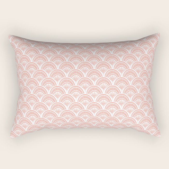Coastal Deco . Coral Rectangular Pillow Gallery Image 1