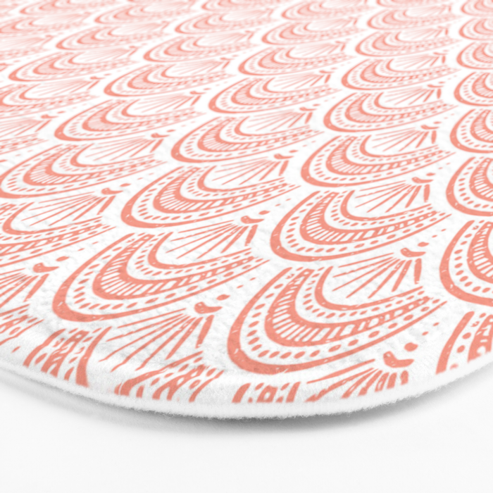 Coastal Deco . Coral Bath Mat Gallery Image 3
