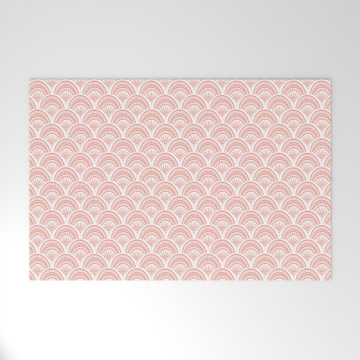 Coastal Deco . Coral Welcome Mat Gallery Image 1