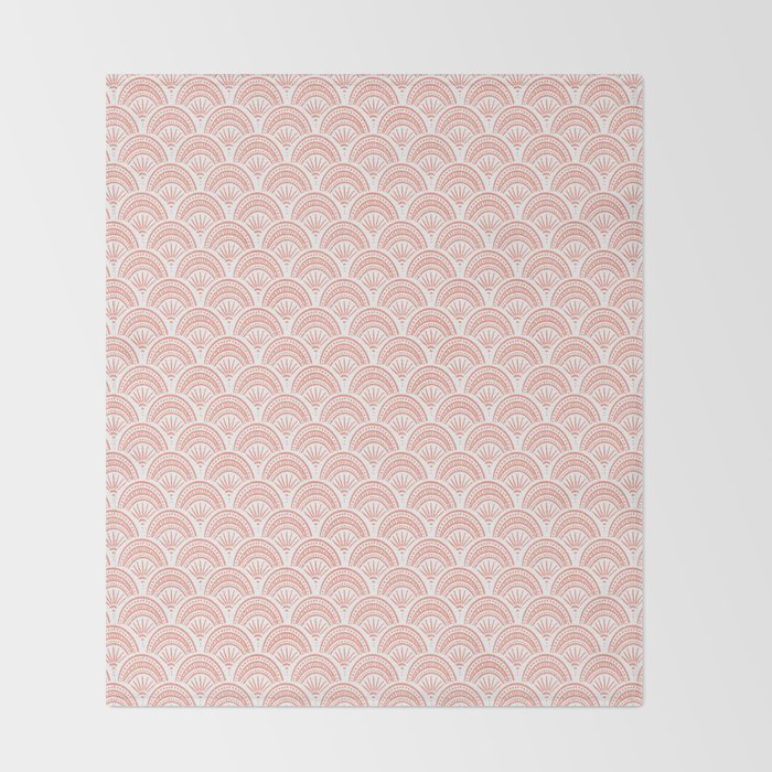 Coastal Deco . Coral Throw Blanket Gallery Image 2