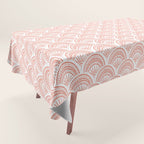 Coastal Deco . Coral Tablecloth Gallery Image 1