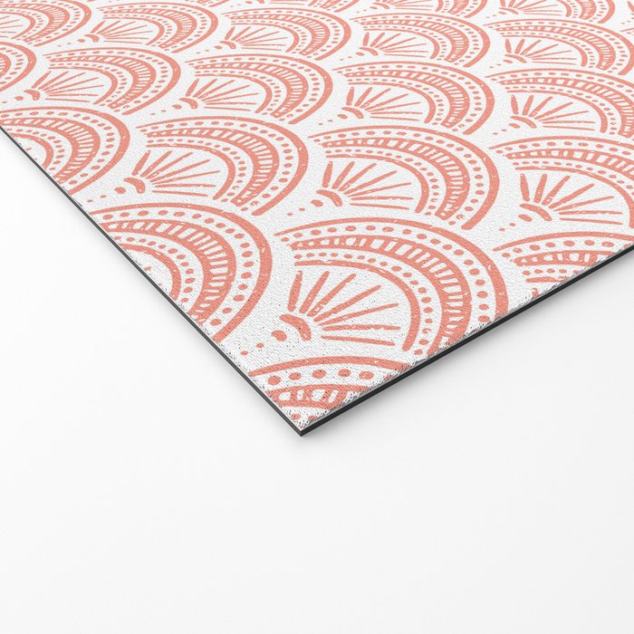 Coastal Deco . Coral Welcome Mat Gallery Image 2