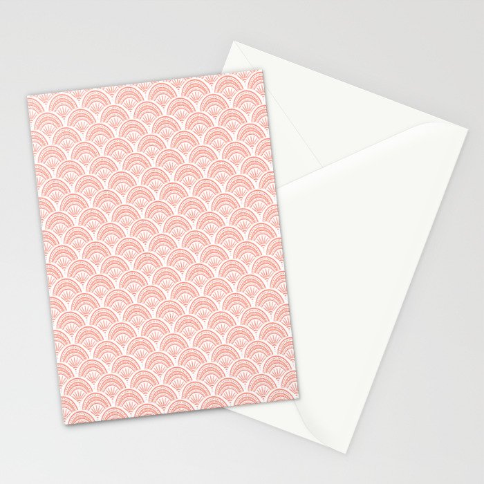Coastal Deco . Coral Stationery Card Gallery Image 2