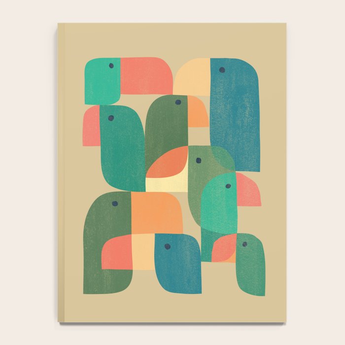 Mid-century tropical birds Notebook Gallery Image 4