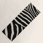 Zebra Wild Animal Print 237 Black and Linen White Yoga Mat Gallery Image 1