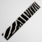 Zebra Wild Animal Print 237 Black and Linen White Table Runner Gallery Image 3