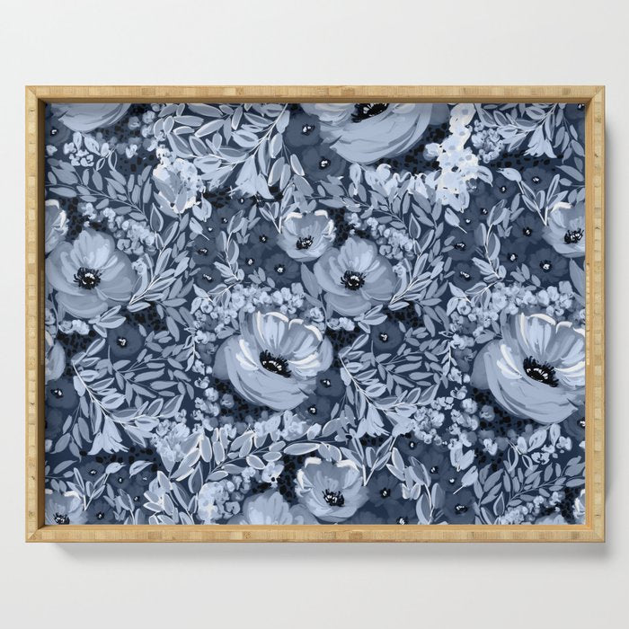 Midnight Blooms Serving Tray Gallery Image 1