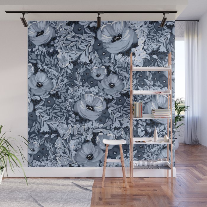 Midnight Blooms Wall Mural Gallery Image 1