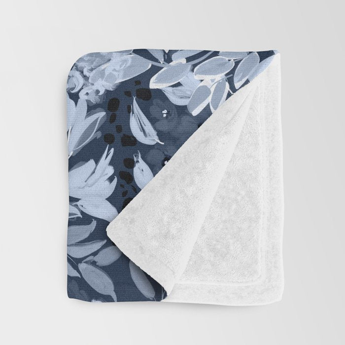 Midnight Blooms Throw Blanket Gallery Image 3