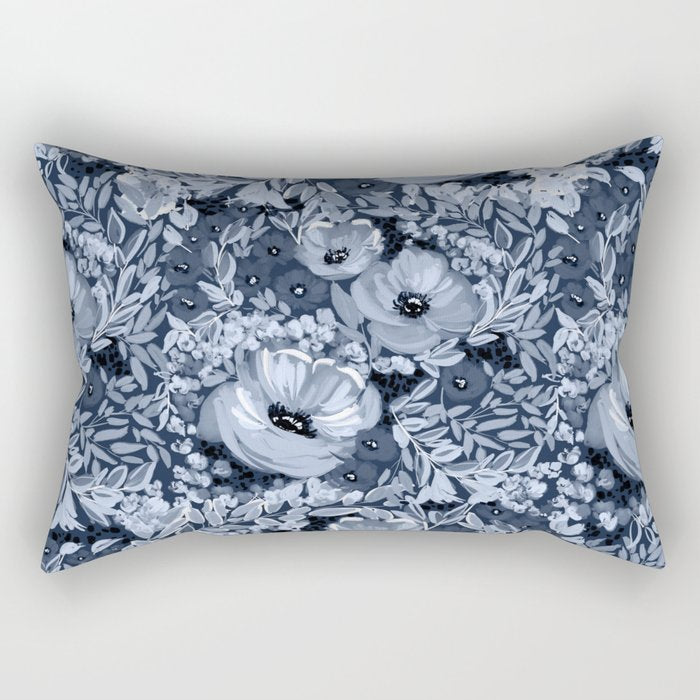 Midnight Blooms Rectangular Pillow Gallery Image 2
