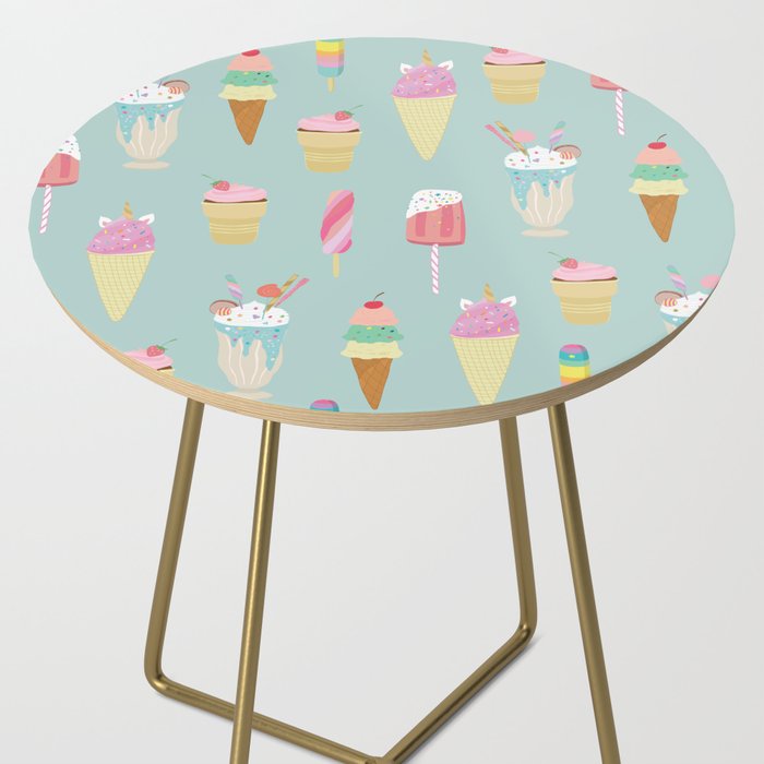 Vintage Ice Cream Pattern Side Table Gallery Image 2