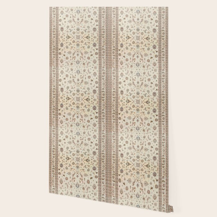 Antique Persian Delicate Ivory Cream  Wallpaper Gallery Image 2