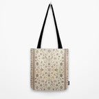 Antique Persian Delicate Ivory Cream  Tote Bag Gallery Image 2