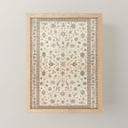 Antique Persian Delicate Ivory Cream  Mini Art Print Gallery Image 1