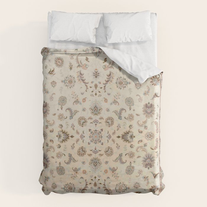 Antique Persian Delicate Ivory Cream  Duvet Cover Gallery Image 1
