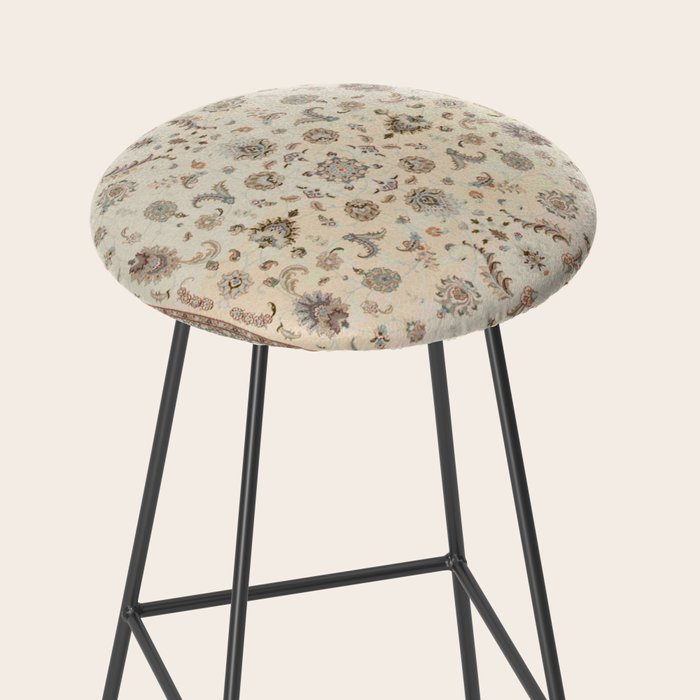 Antique Persian Delicate Ivory Cream  Stool Gallery Image 2