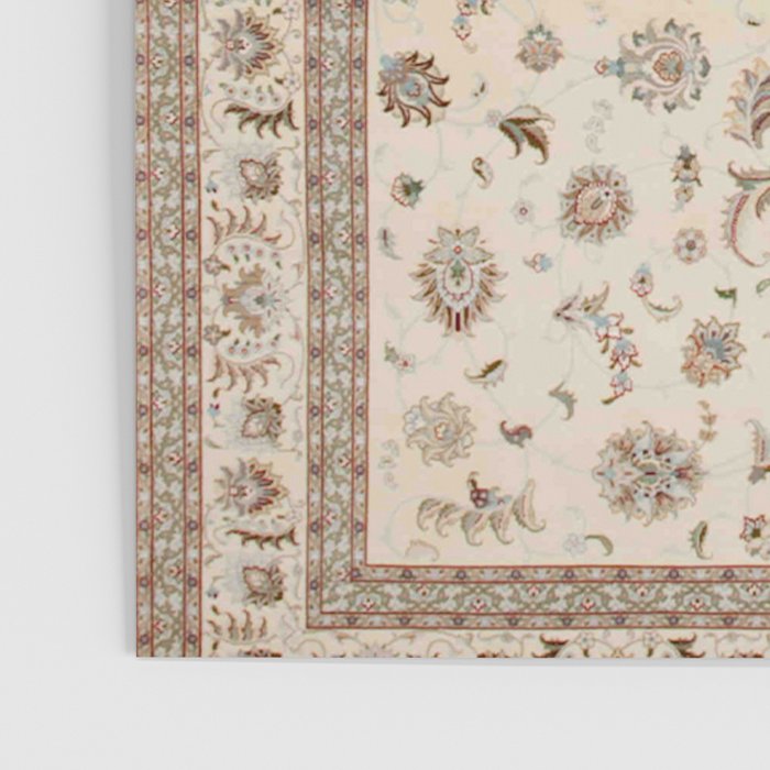 Antique Persian Delicate Ivory Cream  Poster Gallery Image 3