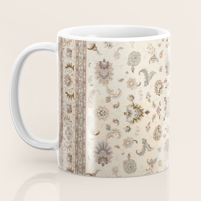 Antique Persian Delicate Ivory Cream  Coffee Mug Gallery Image 3