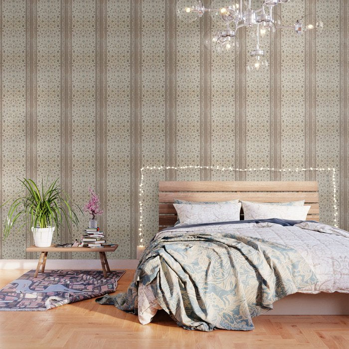 Antique Persian Delicate Ivory Cream  Wallpaper Gallery Image 1