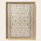 Antique Persian Delicate Ivory Cream  Serving Tray Gallery Image 1