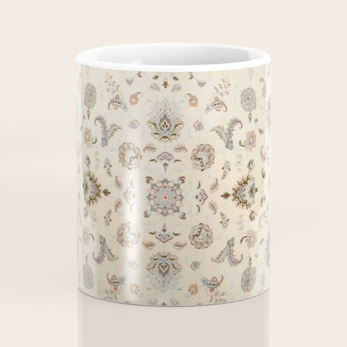 Antique Persian Delicate Ivory Cream  Coffee Mug Gallery Image 4