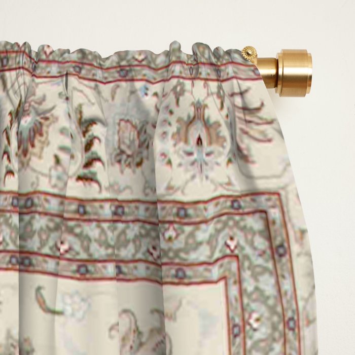 Antique Persian Delicate Ivory Cream  Window Curtain Gallery Image 2