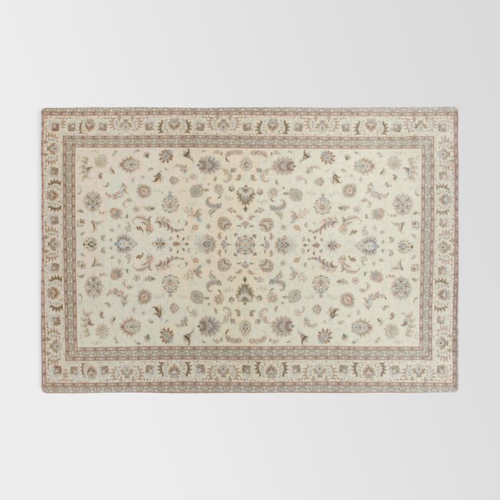 Antique Persian Delicate Ivory Cream  Rug Gallery Image 2