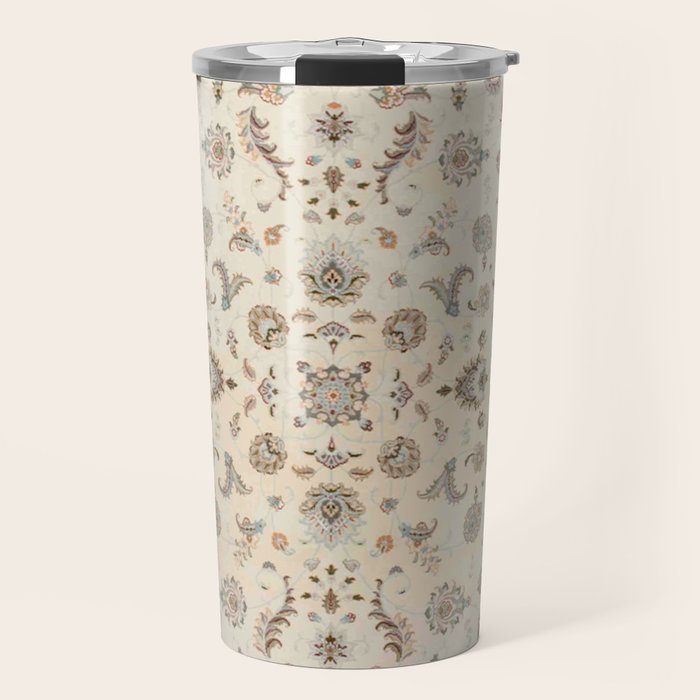 Antique Persian Delicate Ivory Cream  Travel Mug Gallery Image 1