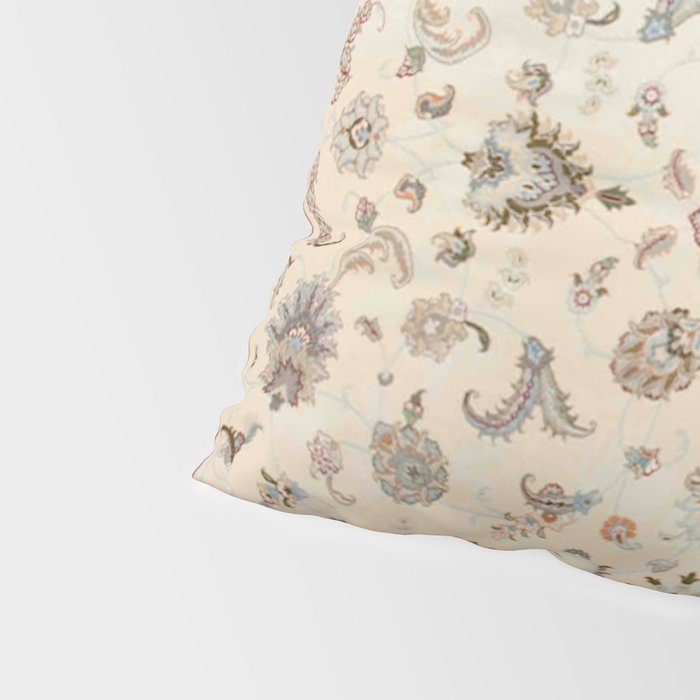 Antique Persian Delicate Ivory Cream  Pillow Sham Gallery Image 4