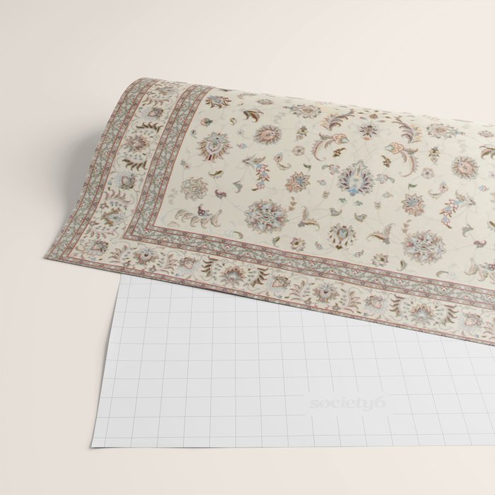 Antique Persian Delicate Ivory Cream  Wrapping Paper Gallery Image 2