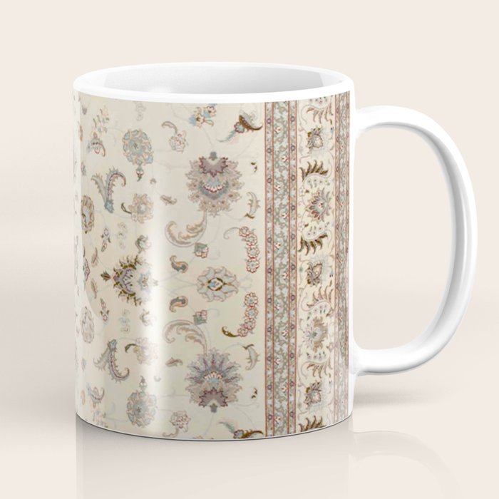 Antique Persian Delicate Ivory Cream  Coffee Mug Gallery Image 1