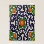Oranges talavera tile abstract pattern modern decoration Stationery Card Gallery Image 2