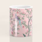 Chinoiserie Pink Fresco Floral Garden Birds Oriental Botanical Coffee Mug Gallery Image 4