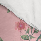 Chinoiserie Pink Fresco Floral Garden Birds Oriental Botanical Comforter Gallery Image 4