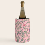 Chinoiserie Pink Fresco Floral Garden Birds Oriental Botanical Wine Chiller Gallery Image 2