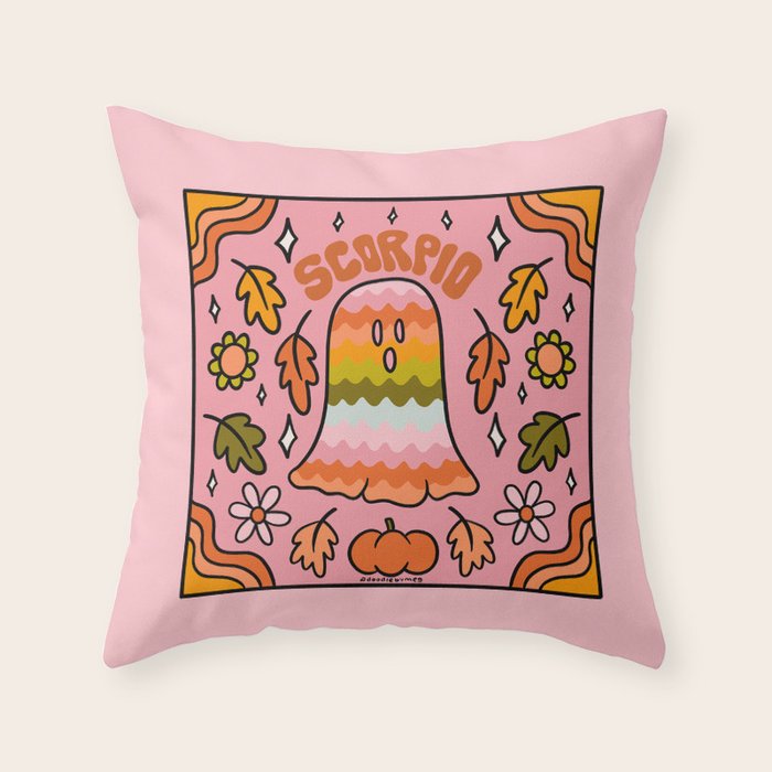 Scorpio Ghost Throw Pillow Gallery Image 6