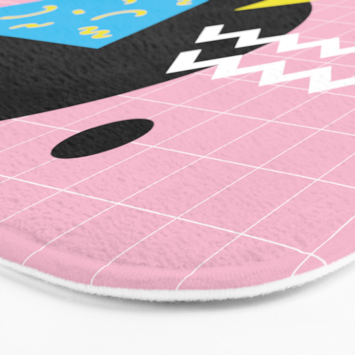 Memphis pattern 63 - 80s / 90s Retro Bath Mat Gallery Image 3