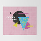 Memphis pattern 63 - 80s / 90s Retro Throw Blanket Gallery Image 2