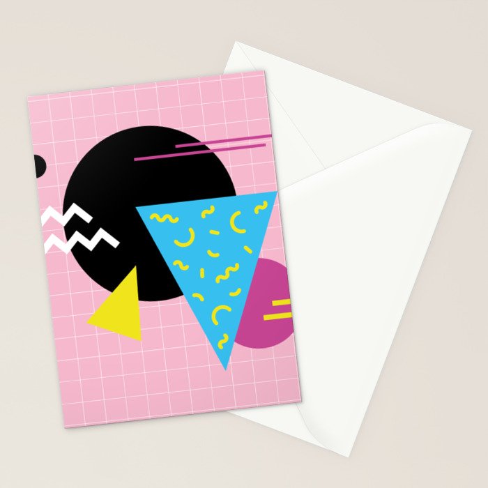 Memphis pattern 63 - 80s / 90s Retro Stationery Card Gallery Image 2