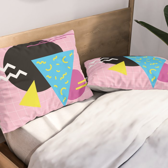 Memphis pattern 63 - 80s / 90s Retro Pillow Sham Gallery Image 2