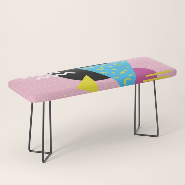 Memphis pattern 63 - 80s / 90s Retro Bench Gallery Image 1