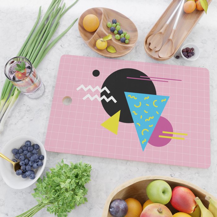 Memphis pattern 63 - 80s / 90s Retro Cutting Board Gallery Image 2