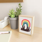 Cat with rainbow Mini Art Print Gallery Image 2
