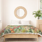 Vintage Tropical Eden on Yellow Duvet Cover Gallery Image 3