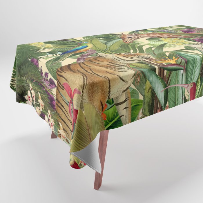 Vintage Tropical Eden on Yellow Tablecloth Gallery Image 1